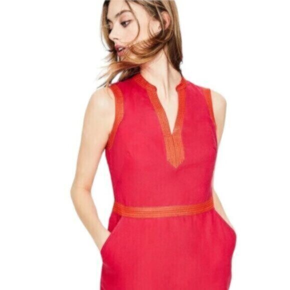 Boden Red and Orange Mini Dress - Picture 13 of 15